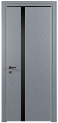 Дверь Tivoli Д-1 Серебристо-серая эмаль по шпону (RAL 7045) без стекла