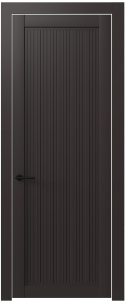 Межкомнатная дверь Tivoli З-2, Без стекла (ДГ), цвет - Чёрный Базальт эмаль (RAL 040-30-05)