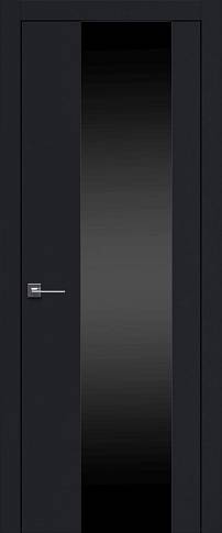 Дверь Tivoli Е-1 Черная эмаль (RAL 9004) со стеклом