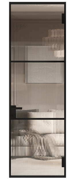 Межкомнатная дверь МКП-2, Со стеклом (ДО), цвет - Черная эмаль (RAL 9004)