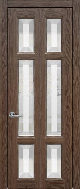 Межкомнатная дверь Porta Classic Siena Книжка, цвет - Дуб торонто, Со стеклом (ДО)