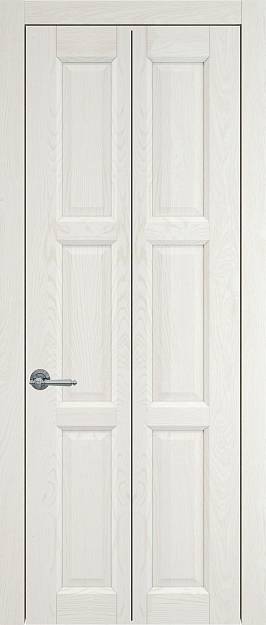 Межкомнатная дверь Porta Classic Milano Книжка, цвет - Белый ясень nano-flex, Без стекла (ДГ)