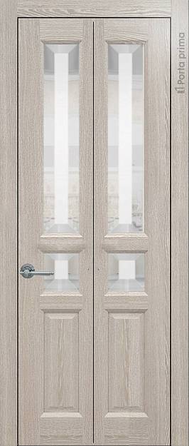 Межкомнатная дверь Porta Classic Imperia-R Книжка, цвет - Серый дуб, Со стеклом (ДО)