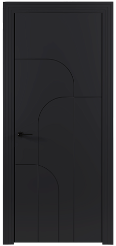 Дверь Arco Moderno Черная эмаль (RAL 9004) без стекла