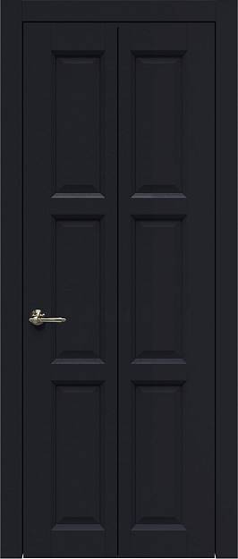 Межкомнатная дверь Porta Classic Milano Книжка, цвет - Черная эмаль (RAL 9004), Без стекла (ДГ)