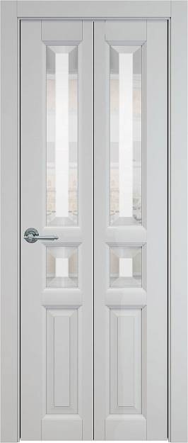 Межкомнатная дверь Porta Classic Imperia-R Книжка, цвет - Лайт Грей ST, Со стеклом (ДО)
