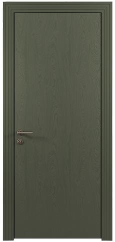 Дверь Tivoli А-4 Серый Мох эмаль по шпону (RAL 7003) без стекла