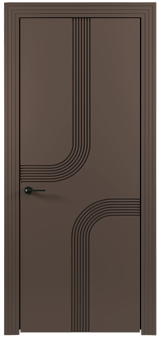 Дверь Armonia Moderno Коричневый Тик эмаль (RAL 050-50-10) без стекла