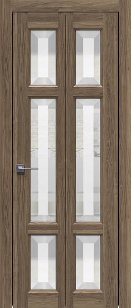 Межкомнатная дверь Porta Classic Siena Книжка, цвет - Рустик, Со стеклом (ДО)