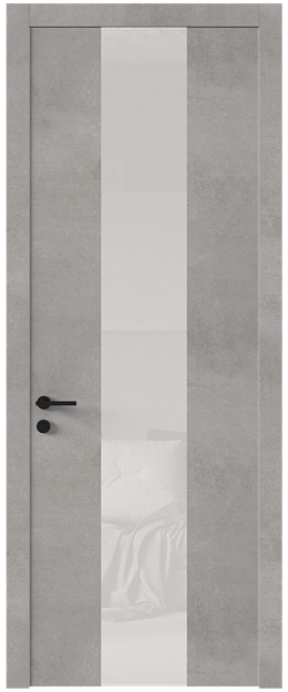 Межкомнатная дверь Tivoli Ж-1, Со стеклом (ДО), цвет - Белый камень