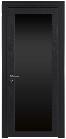 Дверь Tivoli З-1 Черная эмаль по шпону (RAL 9004) со стеклом