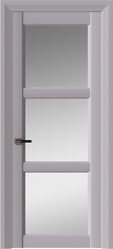 Дверь Milano Neo Classic Decoro Серый Флокс эмаль (RAL 358-71-02) со стеклом