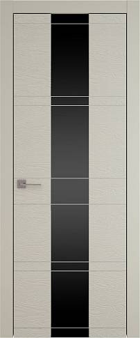 Дверь Tivoli Ж-2 Серо-оливковая эмаль по шпону (RAL 7032) со стеклом