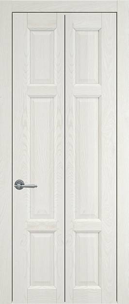 Межкомнатная дверь Porta Classic Siena Книжка, цвет - Белый ясень nano-flex, Без стекла (ДГ)