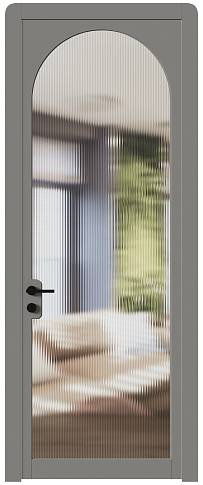 Дверь Luna Moderno Серая стяжка эмаль (RAL 060-60-05) со стеклом