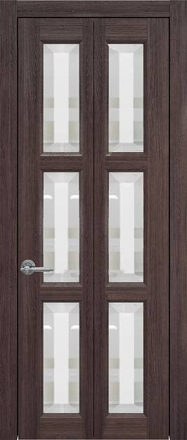 Межкомнатная дверь Porta Classic Milano Книжка, цвет - Венге Нуар, Со стеклом (ДО)