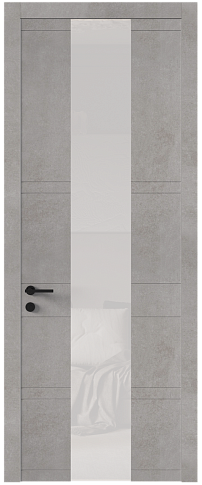 Дверь Tivoli Ж-2 Белый камень со стеклом