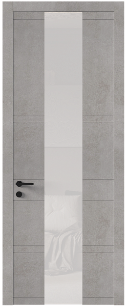 Межкомнатная дверь Tivoli Ж-2, Со стеклом (ДО), цвет - Белый камень