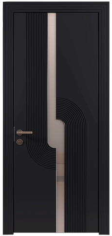 Дверь Cascato Moderno Черная эмаль (RAL 9004) без стекла