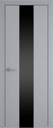 Дверь Tivoli Ж-1 Серебристо-серая эмаль по шпону (RAL 7045) со стеклом