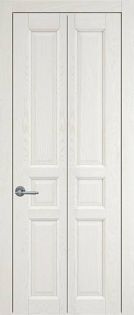 Межкомнатная дверь Porta Classic Imperia-R Книжка, цвет - Белый ясень nano-flex, Без стекла (ДГ)
