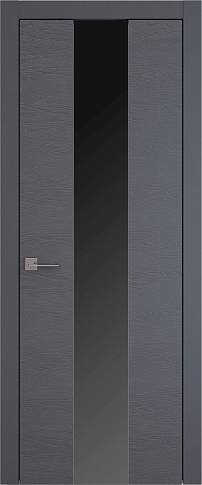 Дверь Tivoli Ж-5 Графитово-серая эмаль по шпону (RAL 7024) со стеклом