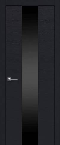 Дверь Tivoli Ж-5 Черная эмаль по шпону (RAL 9004) со стеклом