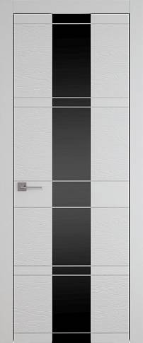 Дверь Tivoli Ж-2 Серая эмаль-эмаль по шпону (RAL 7047) со стеклом