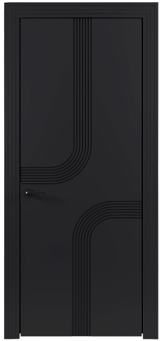 Дверь Armonia Moderno Черная эмаль (RAL 9004) без стекла