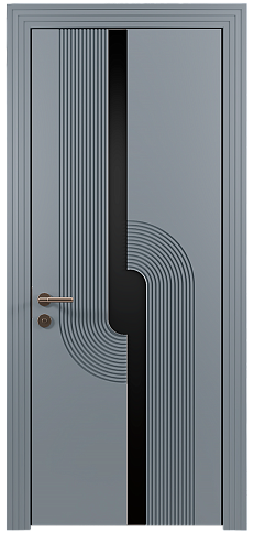 Дверь Cascato Moderno Серебристо-серая эмаль (RAL 7045) без стекла
