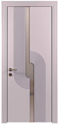 Дверь Cascato Moderno Серый Флокс эмаль (RAL 358-71-02) без стекла